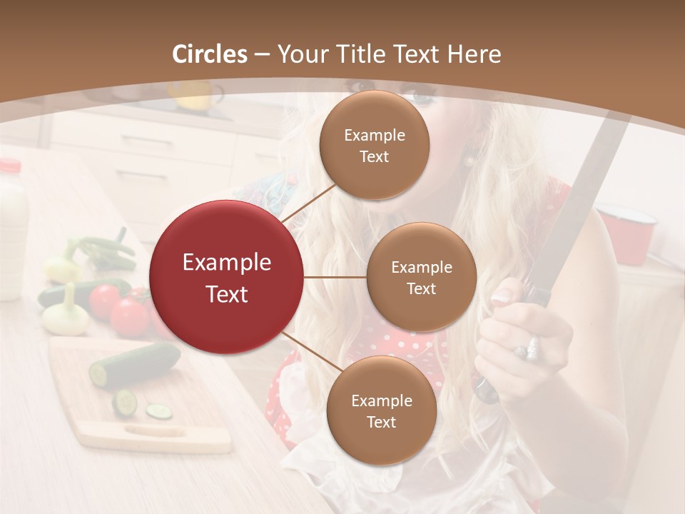 Aggressive Girl Cooking PowerPoint Template