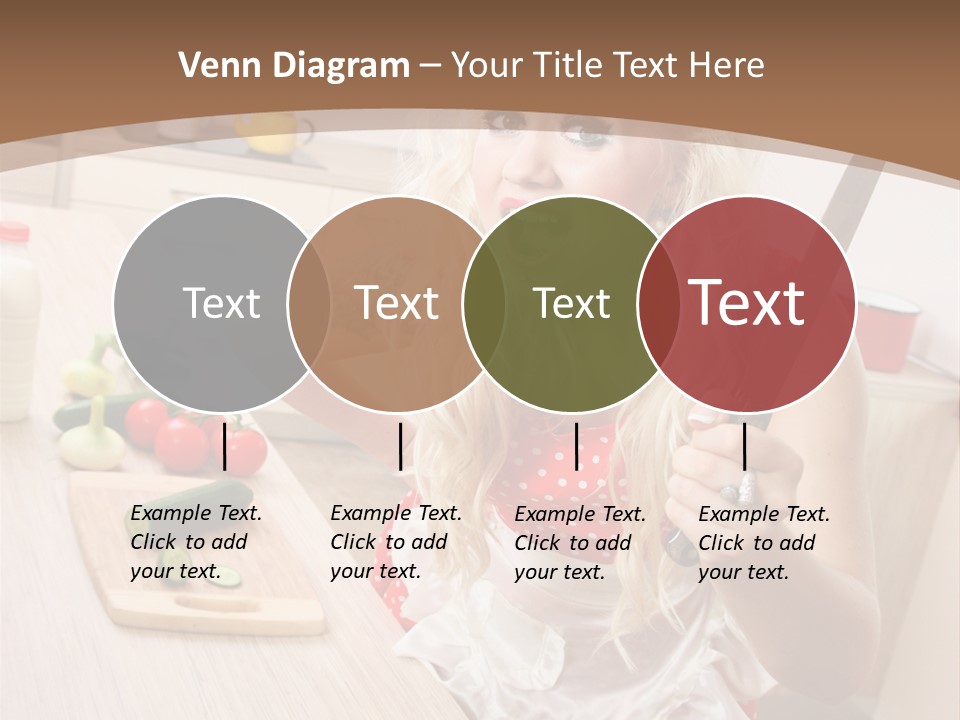 Aggressive Girl Cooking PowerPoint Template