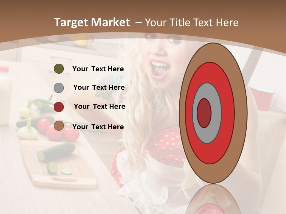 Aggressive Girl Cooking PowerPoint Template