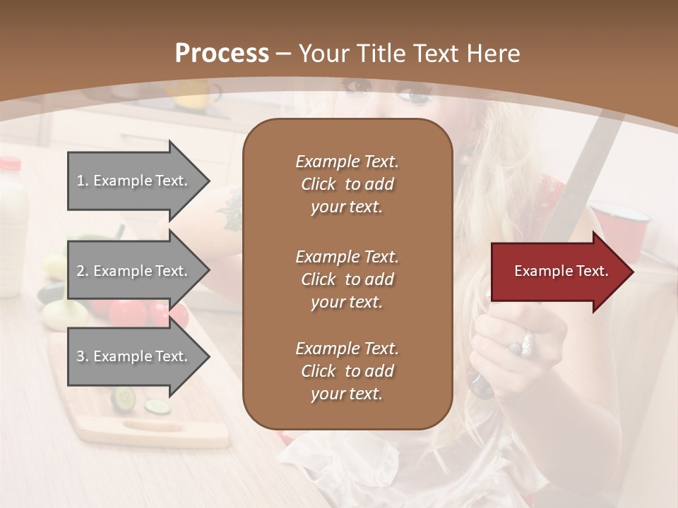 Aggressive Girl Cooking PowerPoint Template