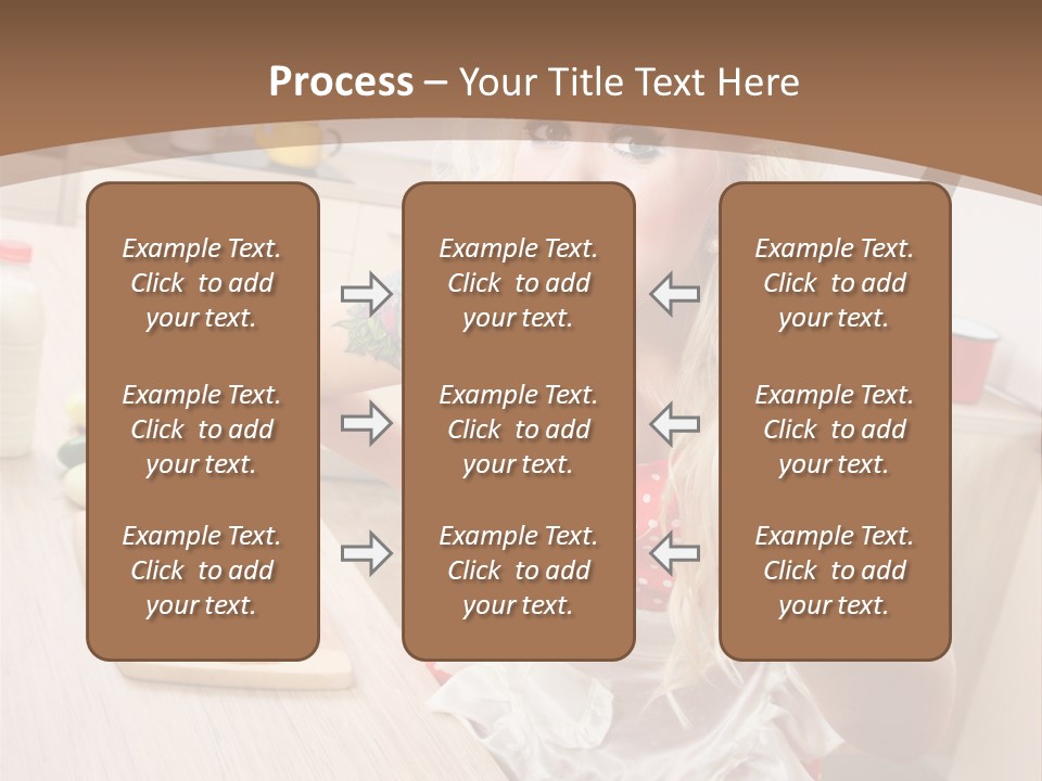 Aggressive Girl Cooking PowerPoint Template