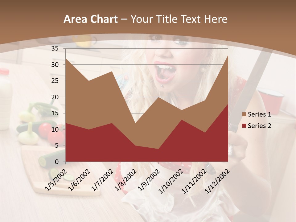 Aggressive Girl Cooking PowerPoint Template