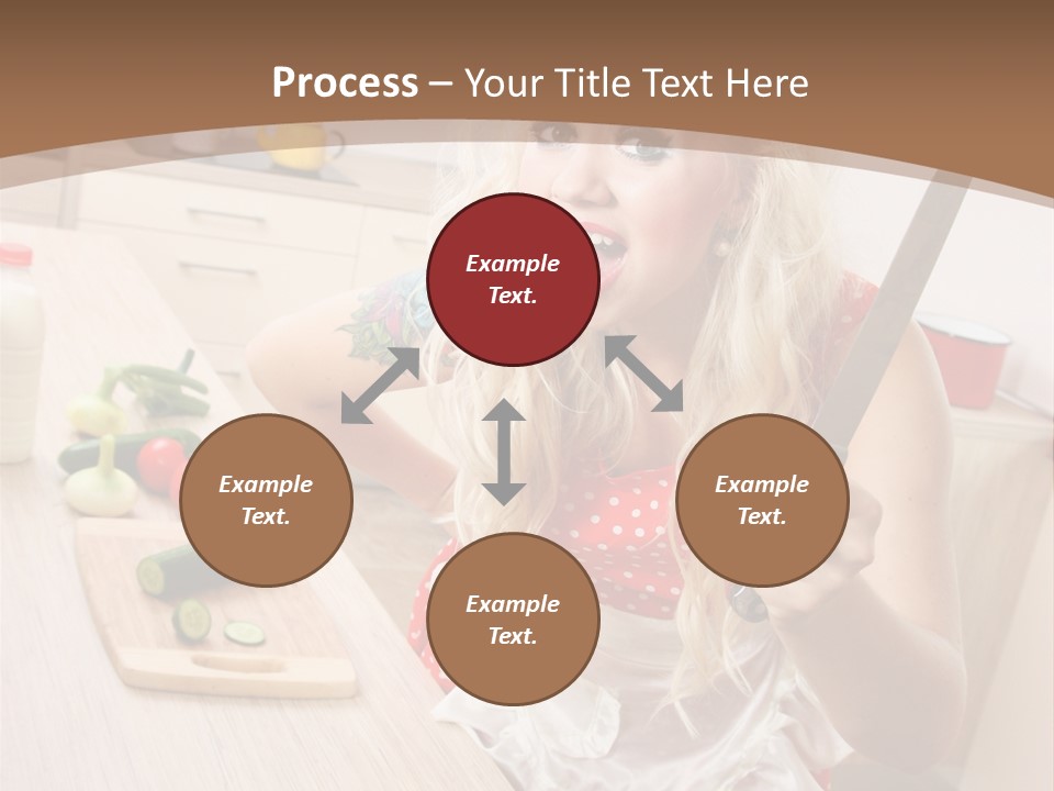 Aggressive Girl Cooking PowerPoint Template