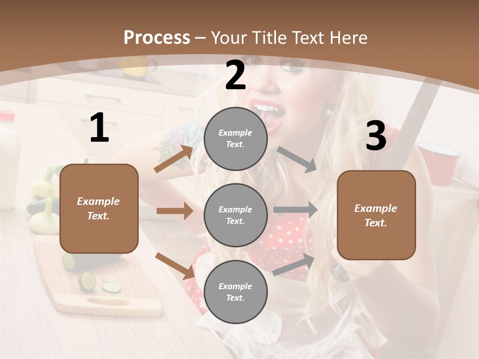 Aggressive Girl Cooking PowerPoint Template