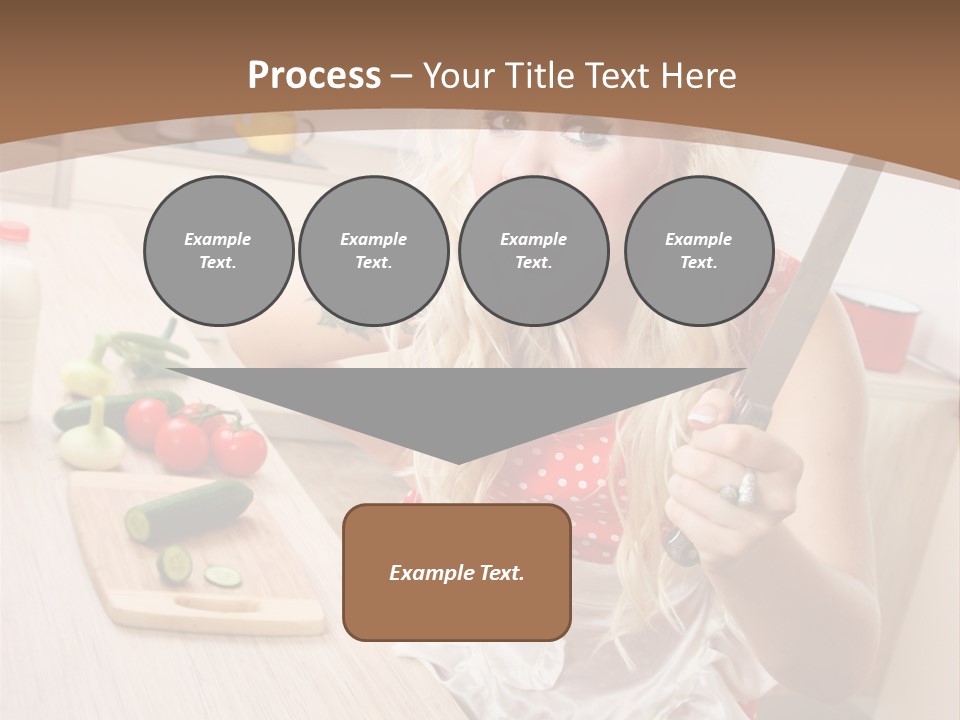 Aggressive Girl Cooking PowerPoint Template