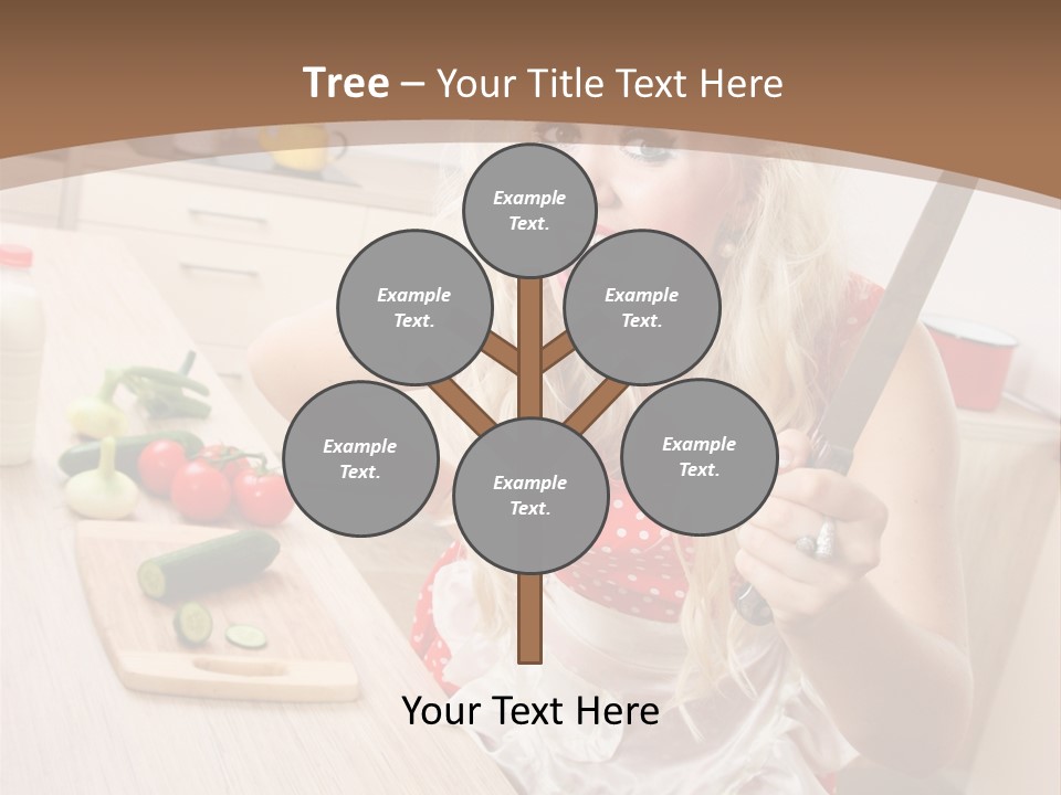 Aggressive Girl Cooking PowerPoint Template