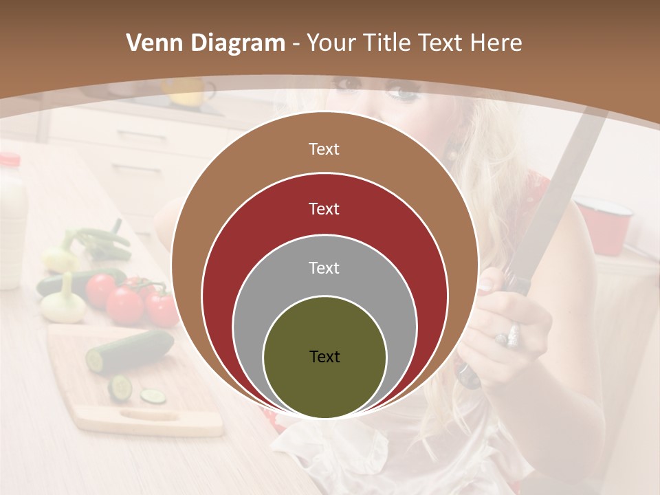 Aggressive Girl Cooking PowerPoint Template