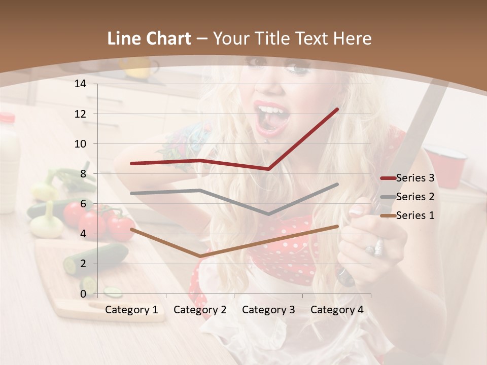 Aggressive Girl Cooking PowerPoint Template