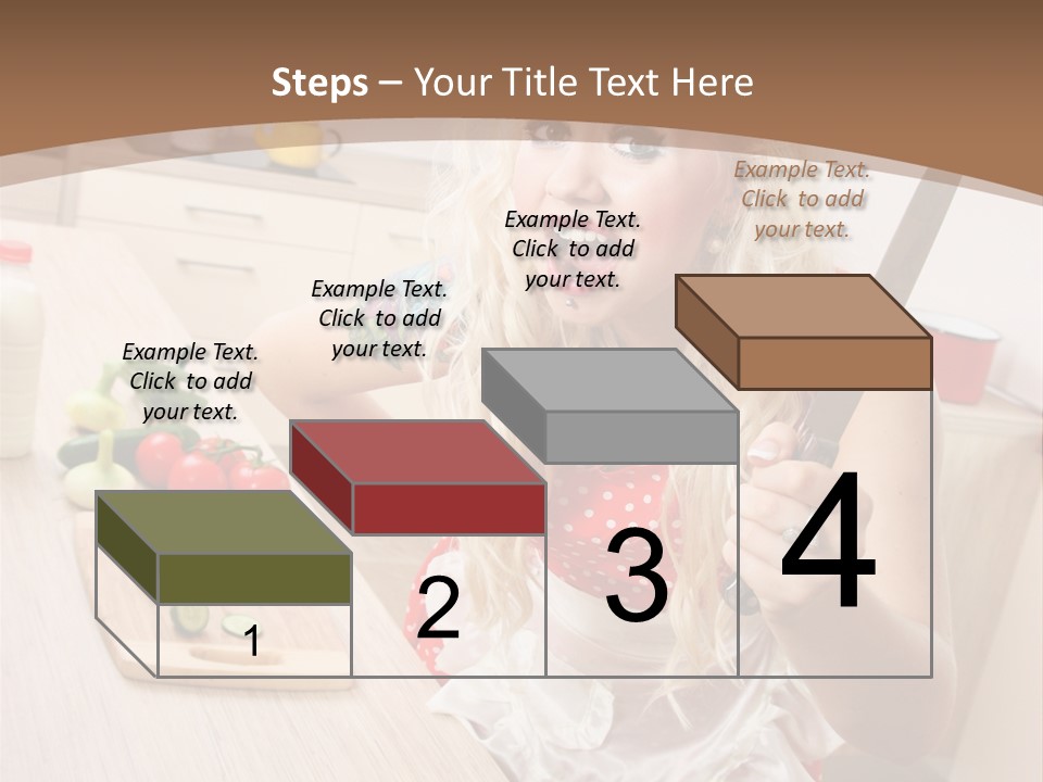Aggressive Girl Cooking PowerPoint Template