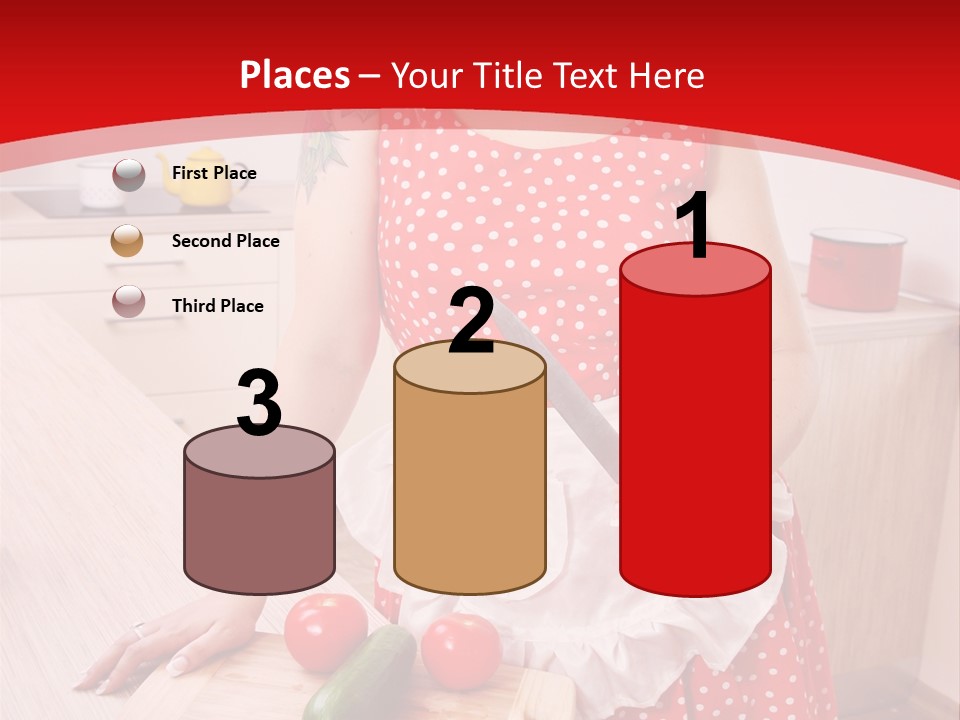 Surprised Dieting Portrait PowerPoint Template