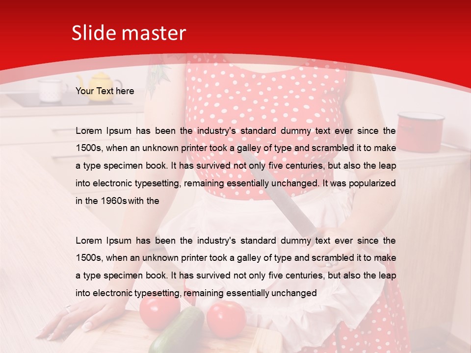 Surprised Dieting Portrait PowerPoint Template