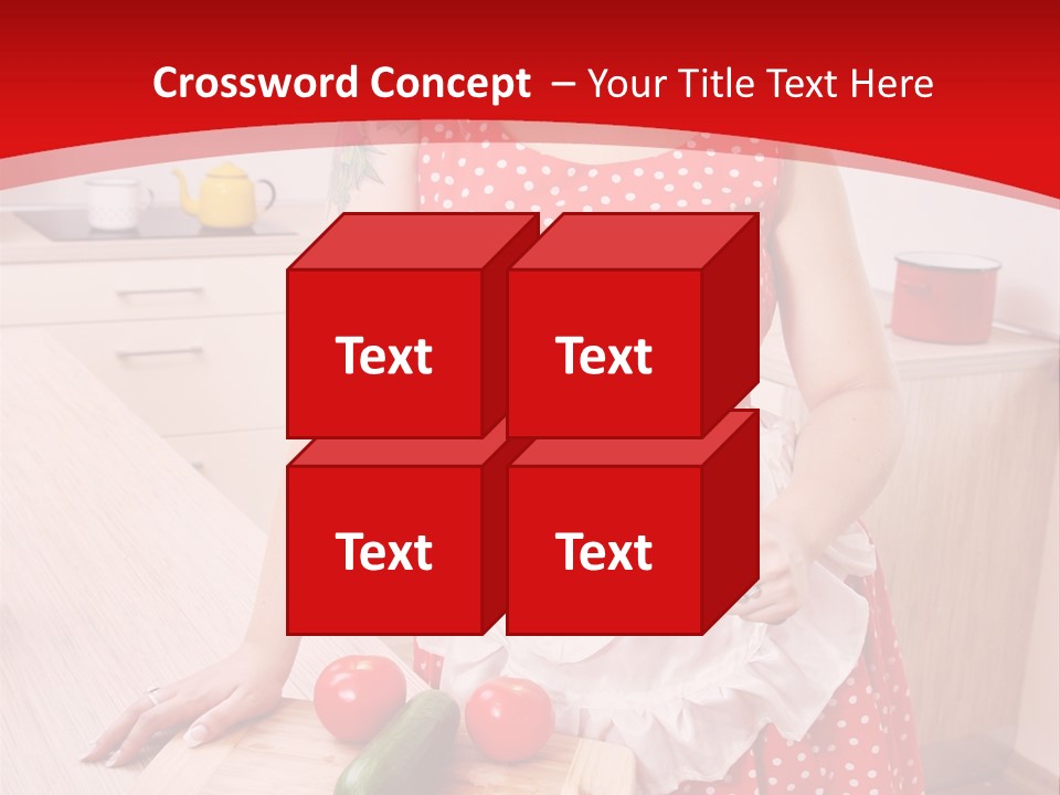 Surprised Dieting Portrait PowerPoint Template