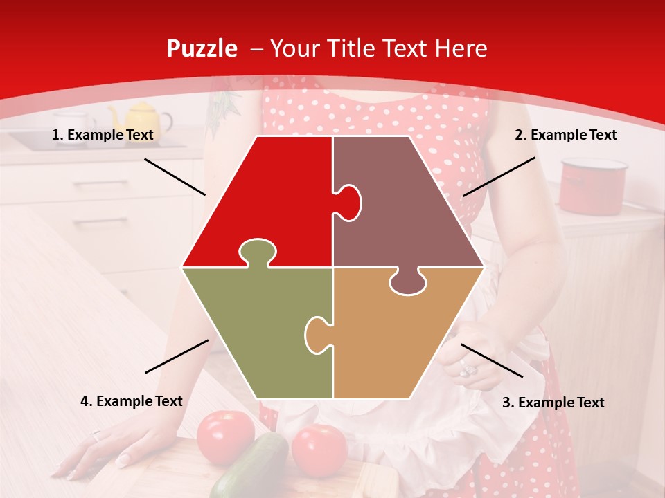 Surprised Dieting Portrait PowerPoint Template