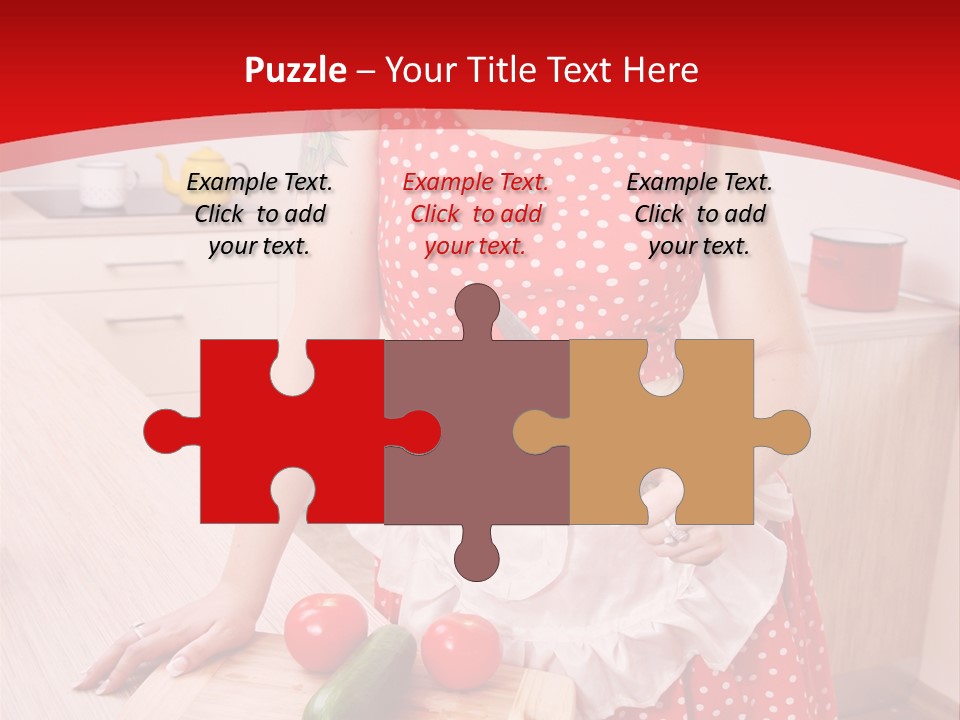 Surprised Dieting Portrait PowerPoint Template