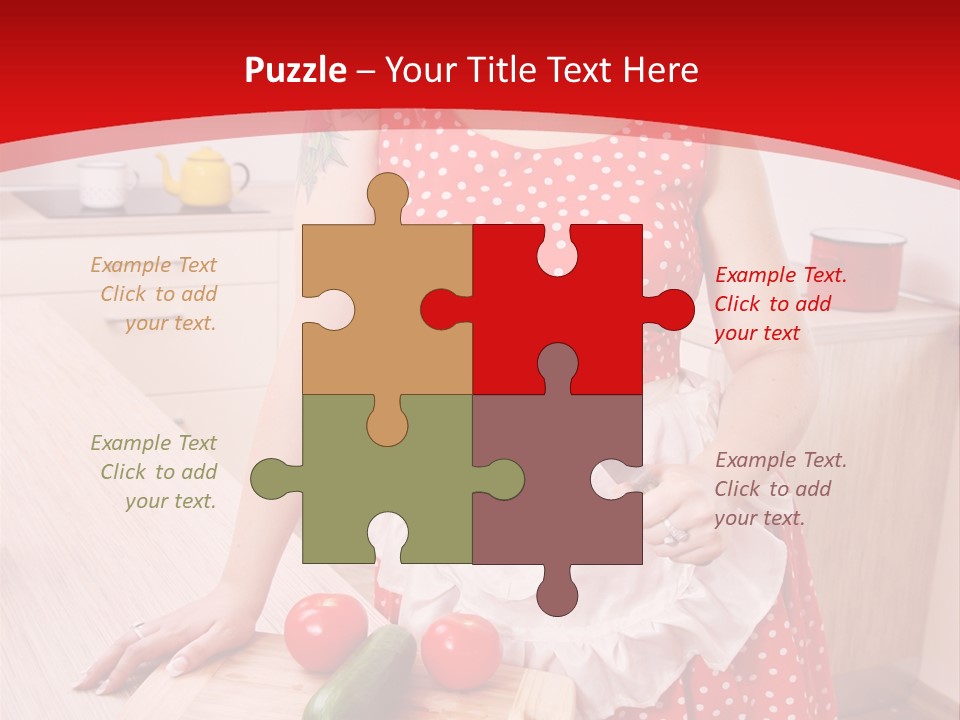 Surprised Dieting Portrait PowerPoint Template