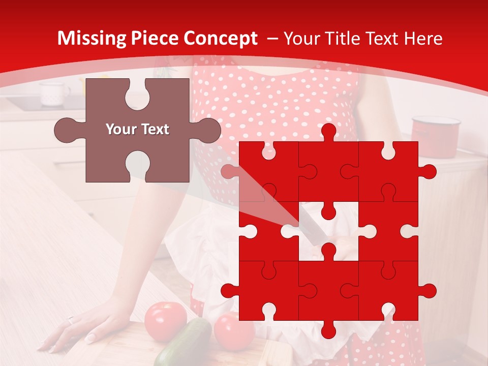 Surprised Dieting Portrait PowerPoint Template