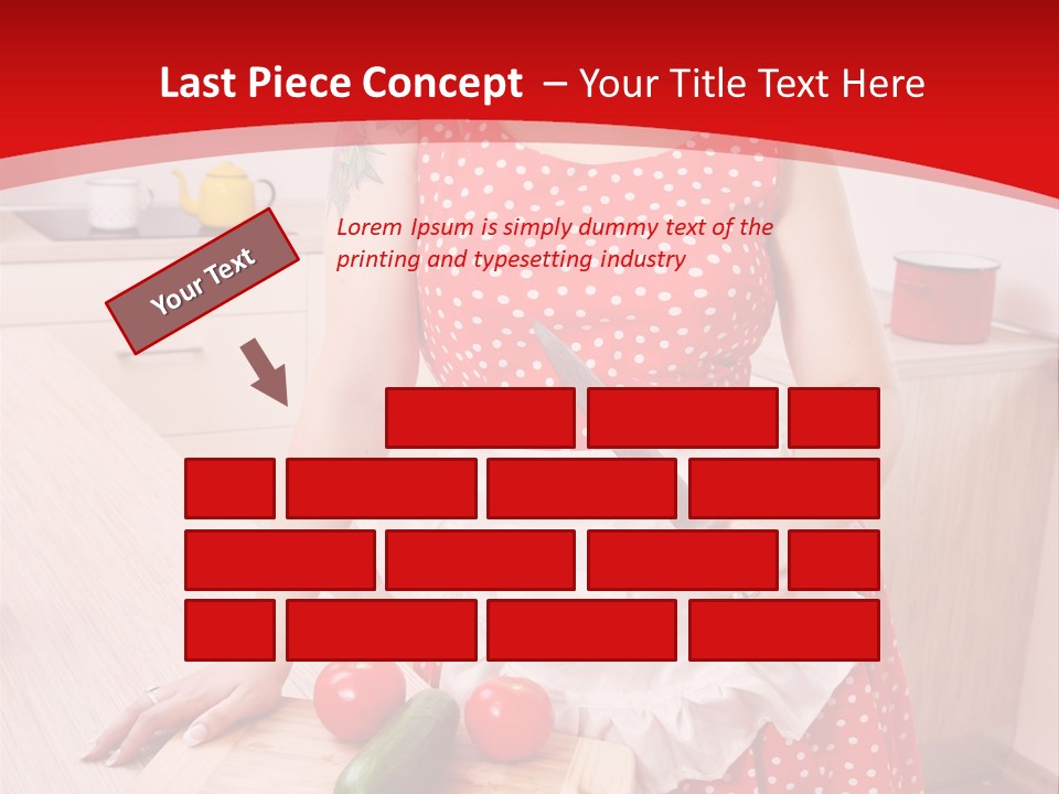 Surprised Dieting Portrait PowerPoint Template