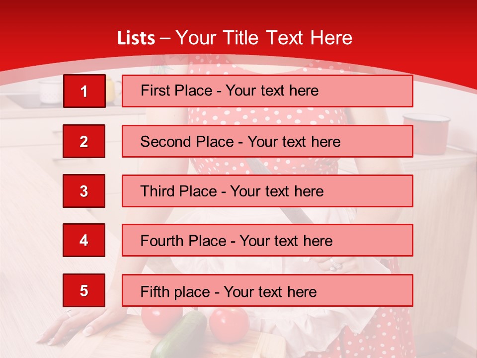 Surprised Dieting Portrait PowerPoint Template