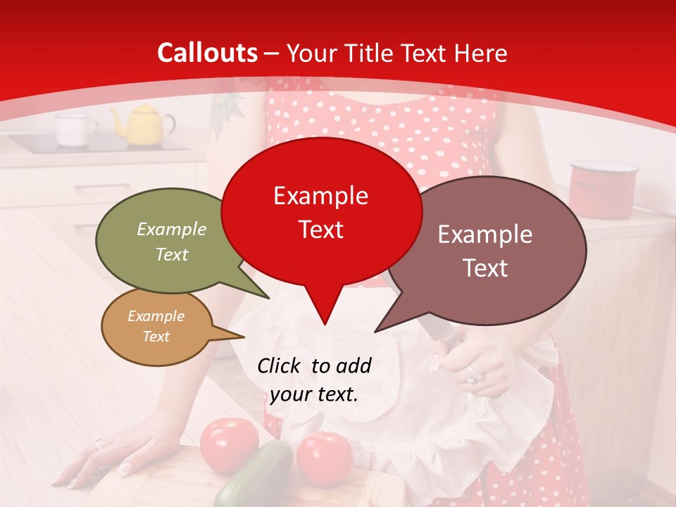 Surprised Dieting Portrait PowerPoint Template