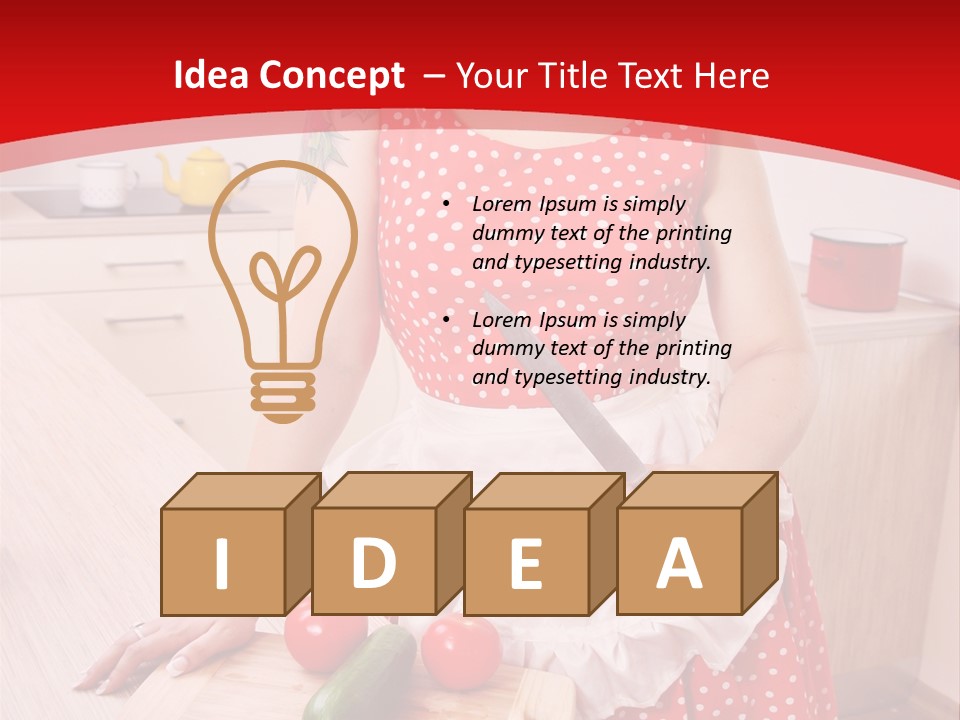 Surprised Dieting Portrait PowerPoint Template