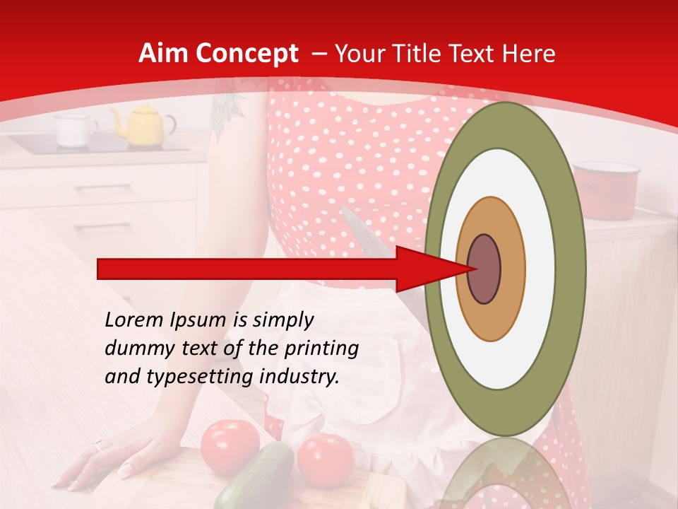 Surprised Dieting Portrait PowerPoint Template