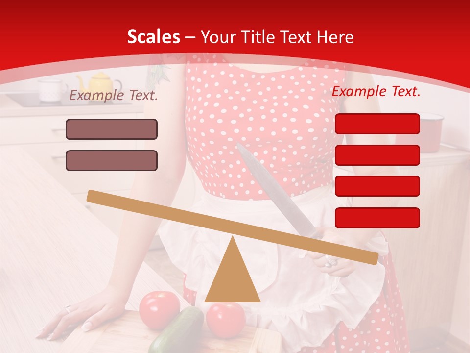 Surprised Dieting Portrait PowerPoint Template