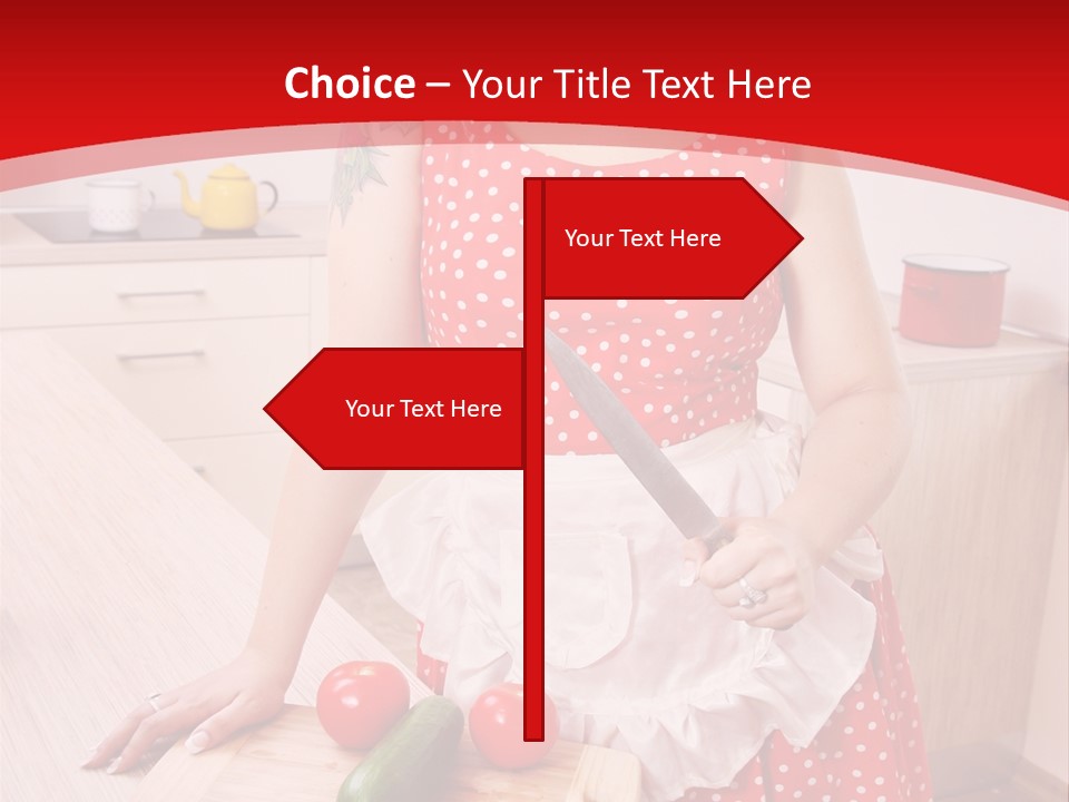 Surprised Dieting Portrait PowerPoint Template