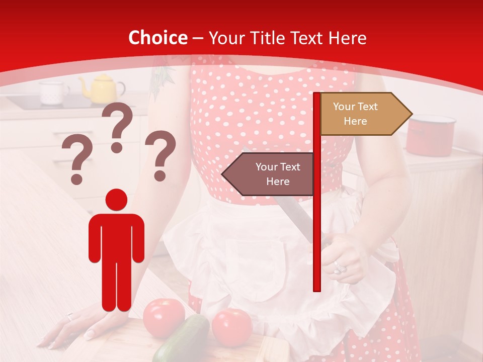 Surprised Dieting Portrait PowerPoint Template