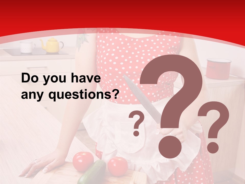 Surprised Dieting Portrait PowerPoint Template