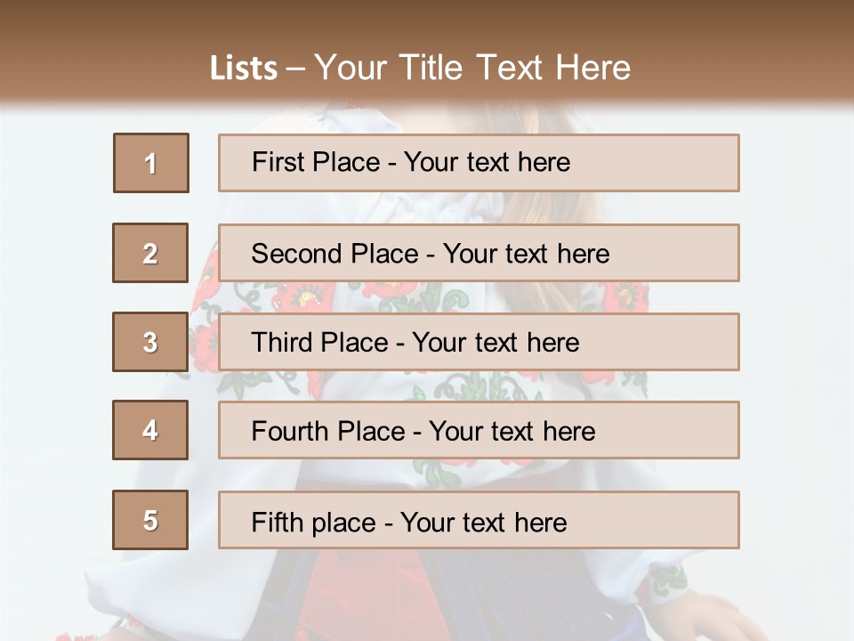 Beauty Wreath Costume PowerPoint Template