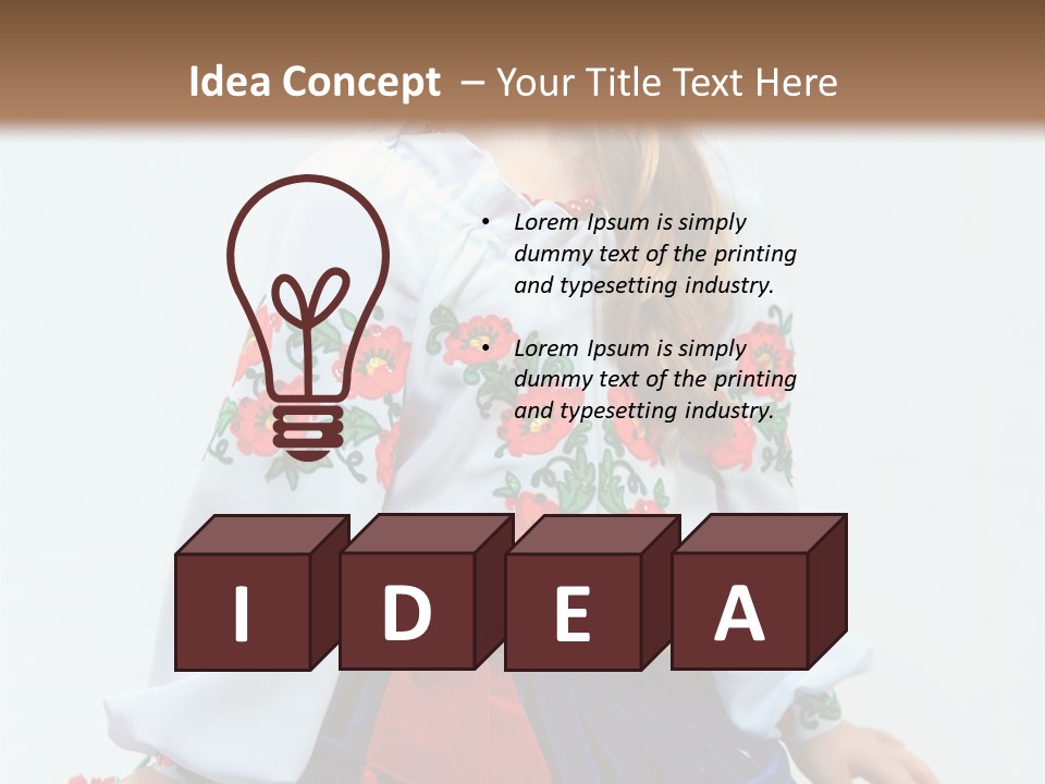 Beauty Wreath Costume PowerPoint Template