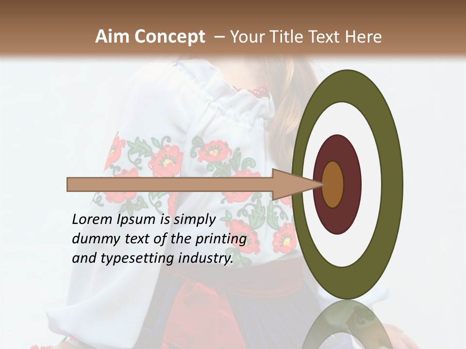 Beauty Wreath Costume PowerPoint Template