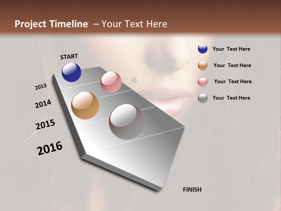 Beauty Pure Wavy PowerPoint Template