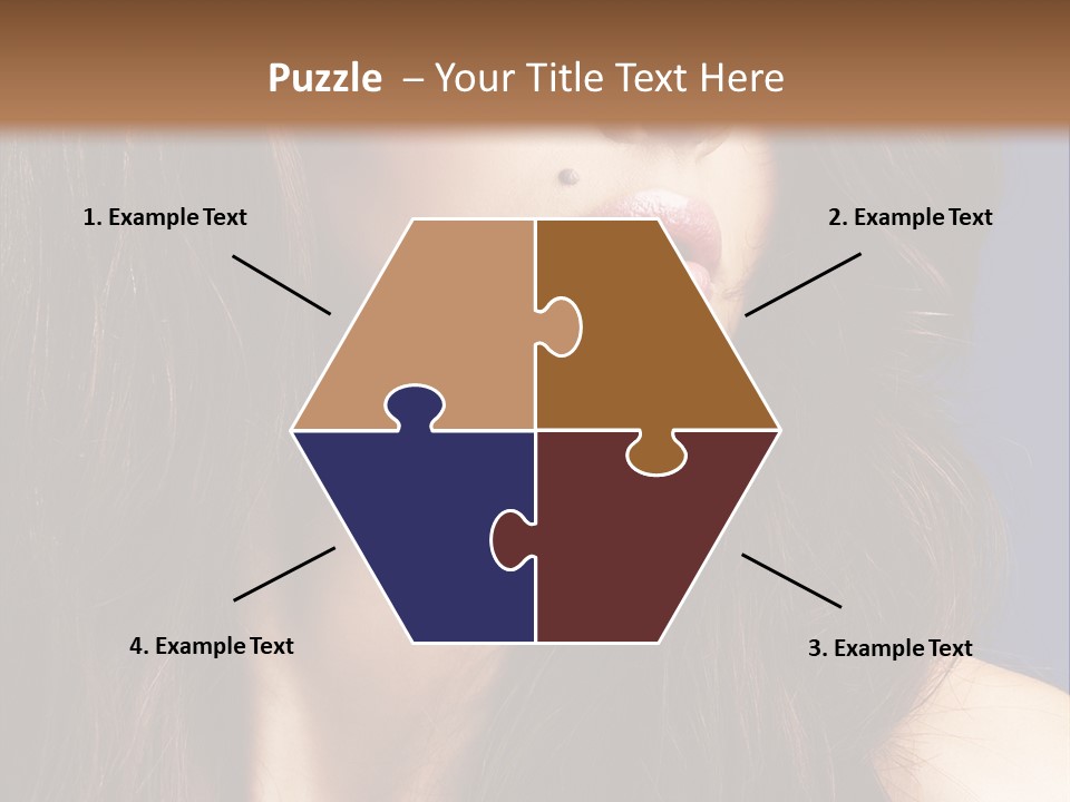 Posing Face Charm PowerPoint Template