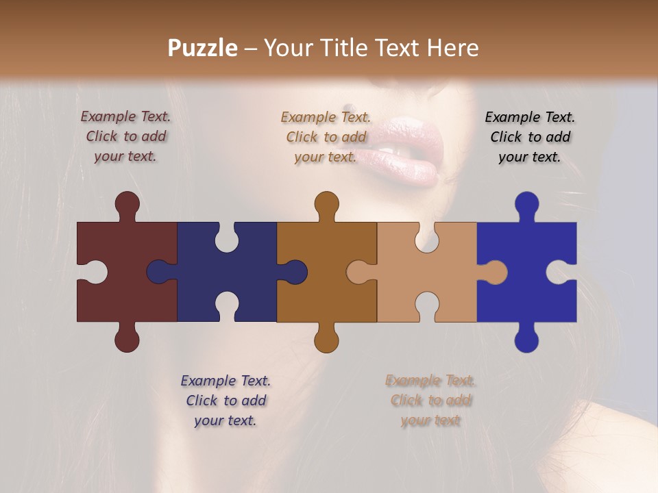 Posing Face Charm PowerPoint Template