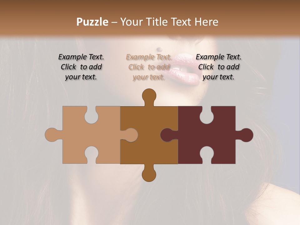 Posing Face Charm PowerPoint Template