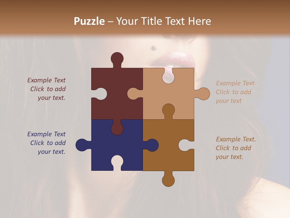 Posing Face Charm PowerPoint Template