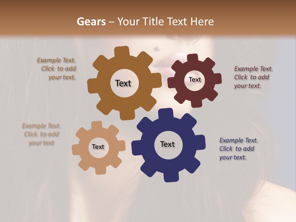 Posing Face Charm PowerPoint Template