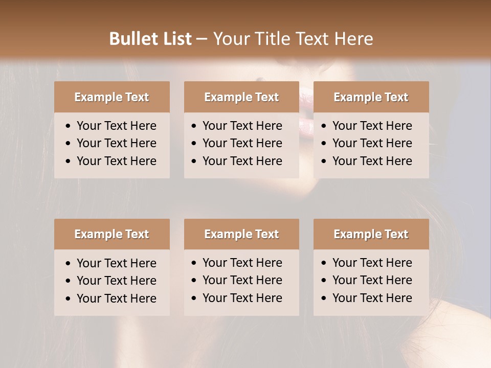 Posing Face Charm PowerPoint Template