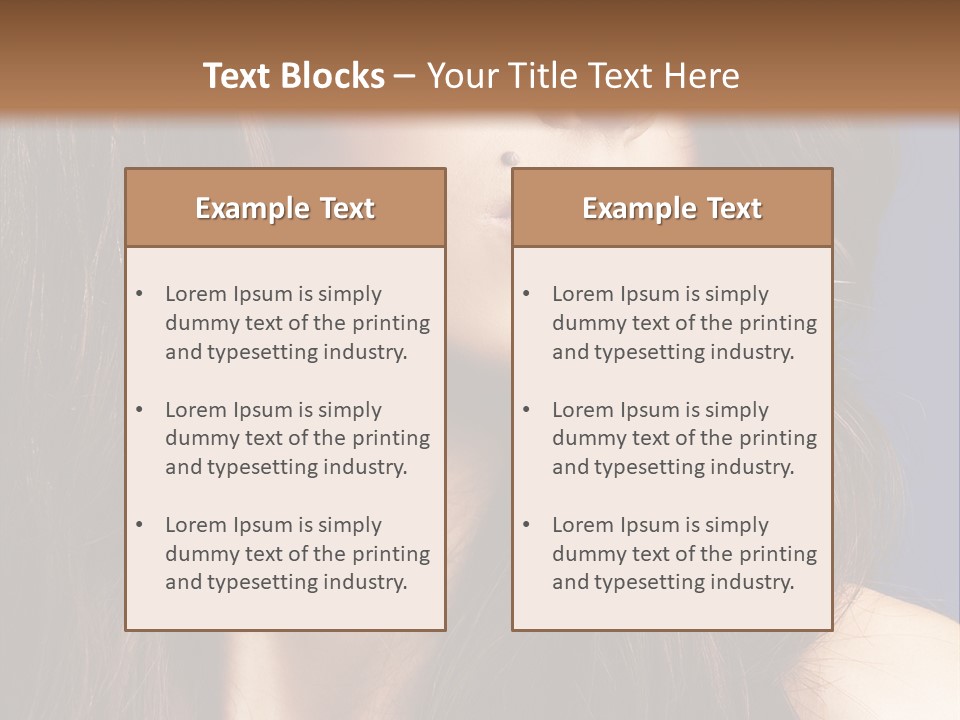 Posing Face Charm PowerPoint Template