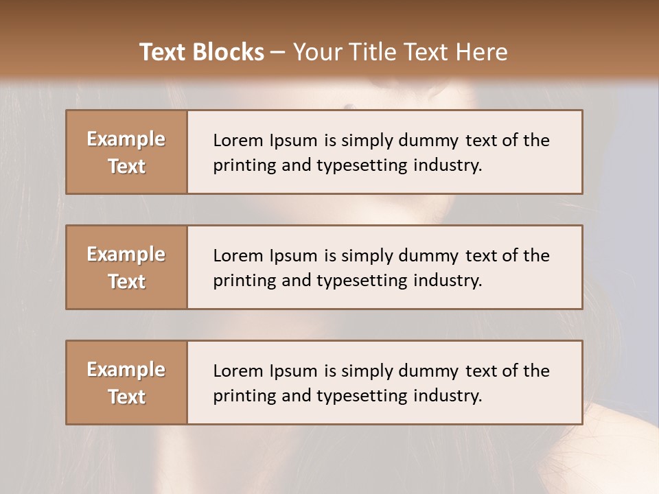 Posing Face Charm PowerPoint Template