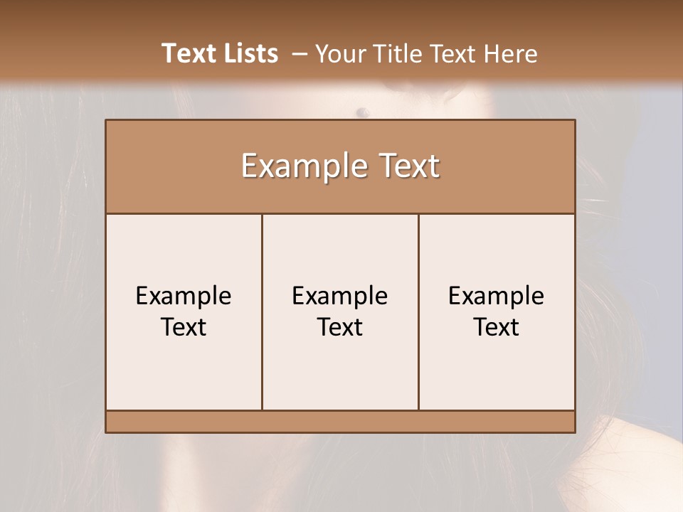 Posing Face Charm PowerPoint Template