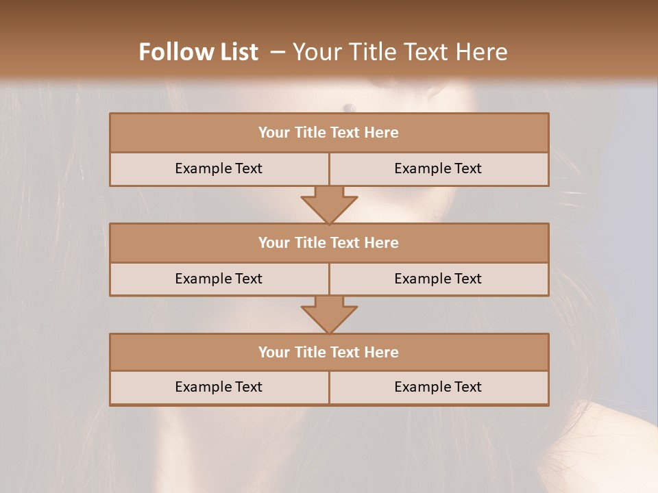 Posing Face Charm PowerPoint Template