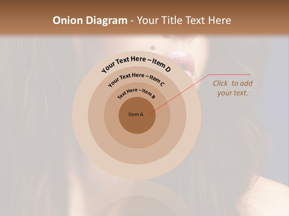 Posing Face Charm PowerPoint Template