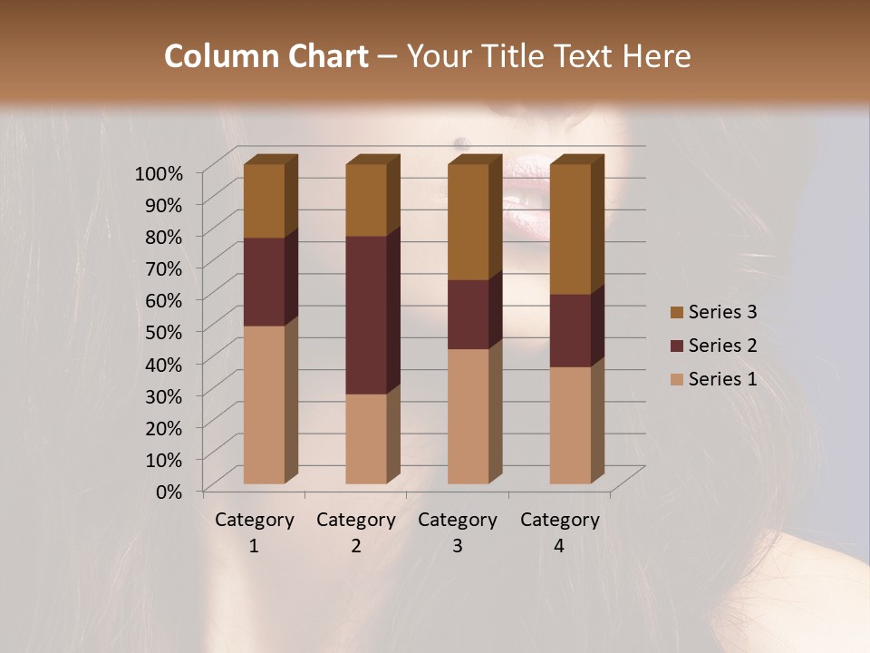 Posing Face Charm PowerPoint Template