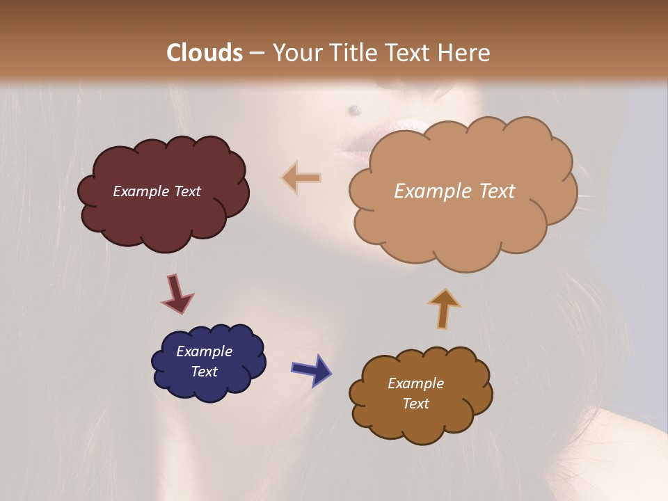 Posing Face Charm PowerPoint Template
