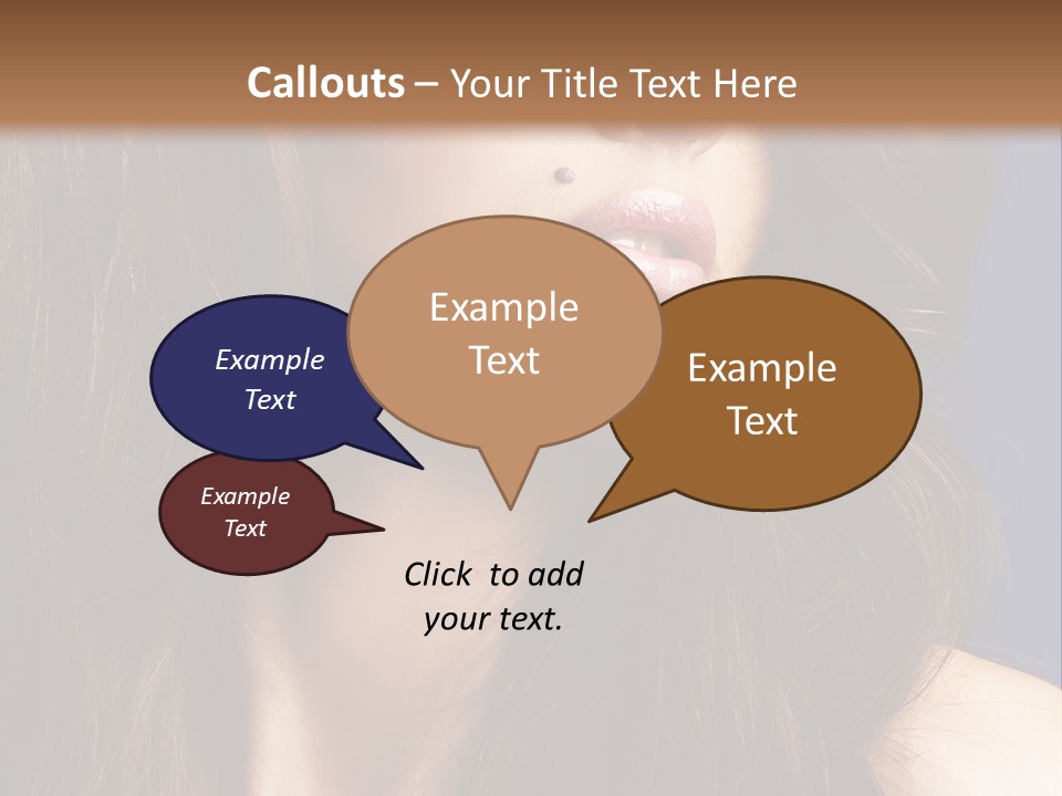 Posing Face Charm PowerPoint Template