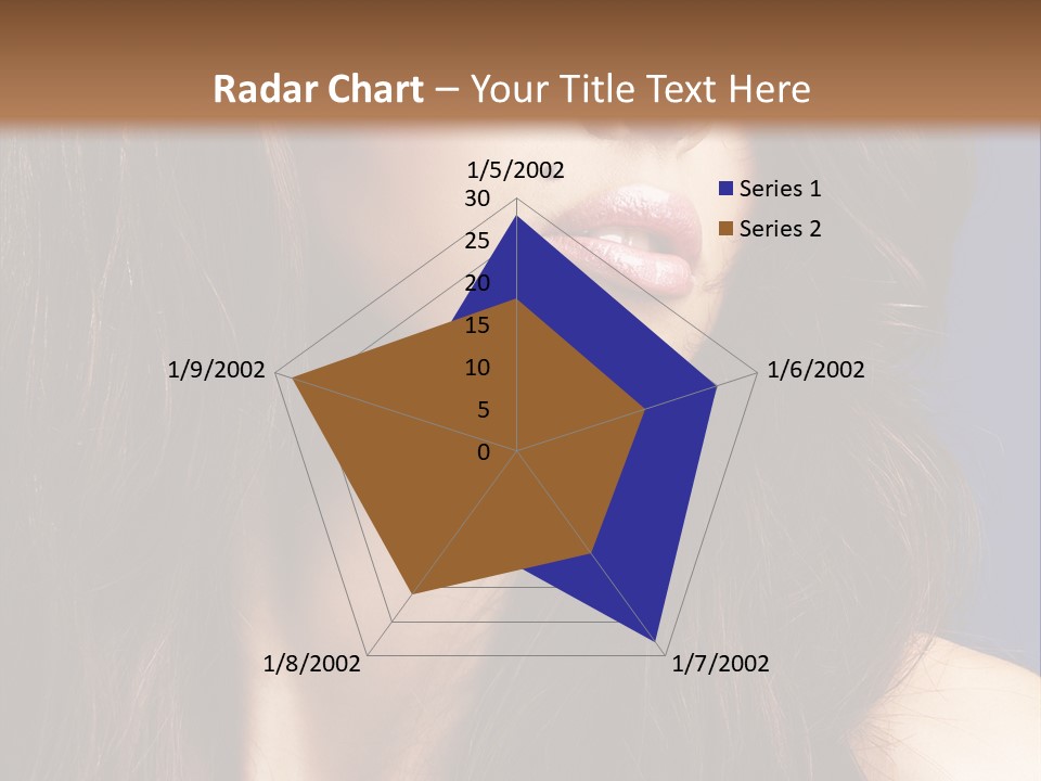 Posing Face Charm PowerPoint Template