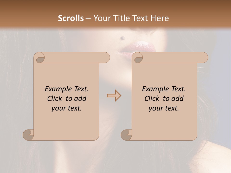 Posing Face Charm PowerPoint Template