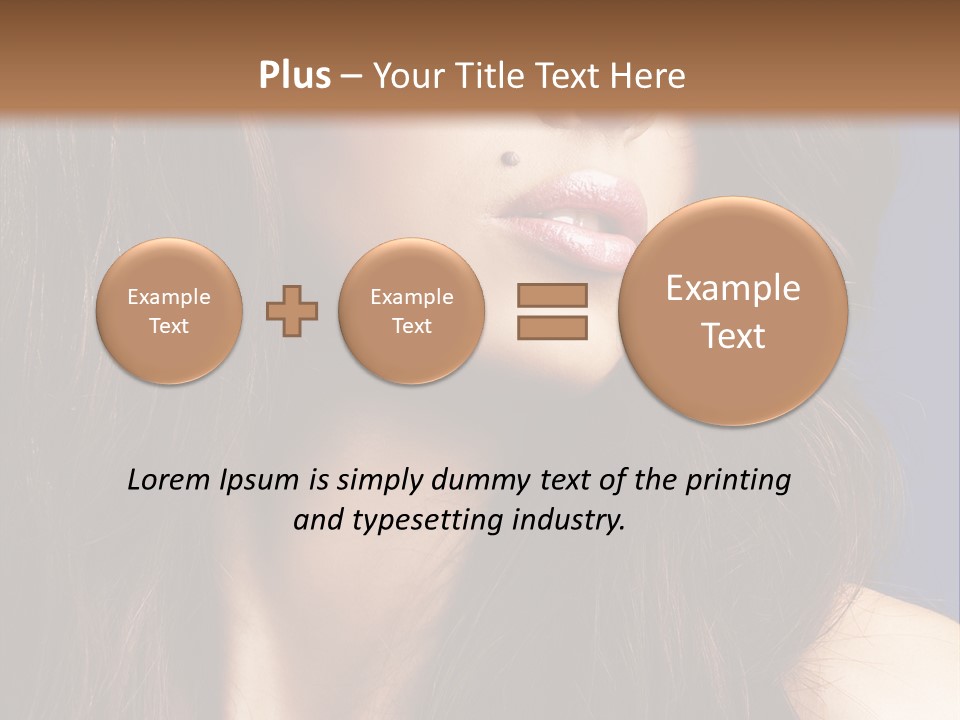 Posing Face Charm PowerPoint Template